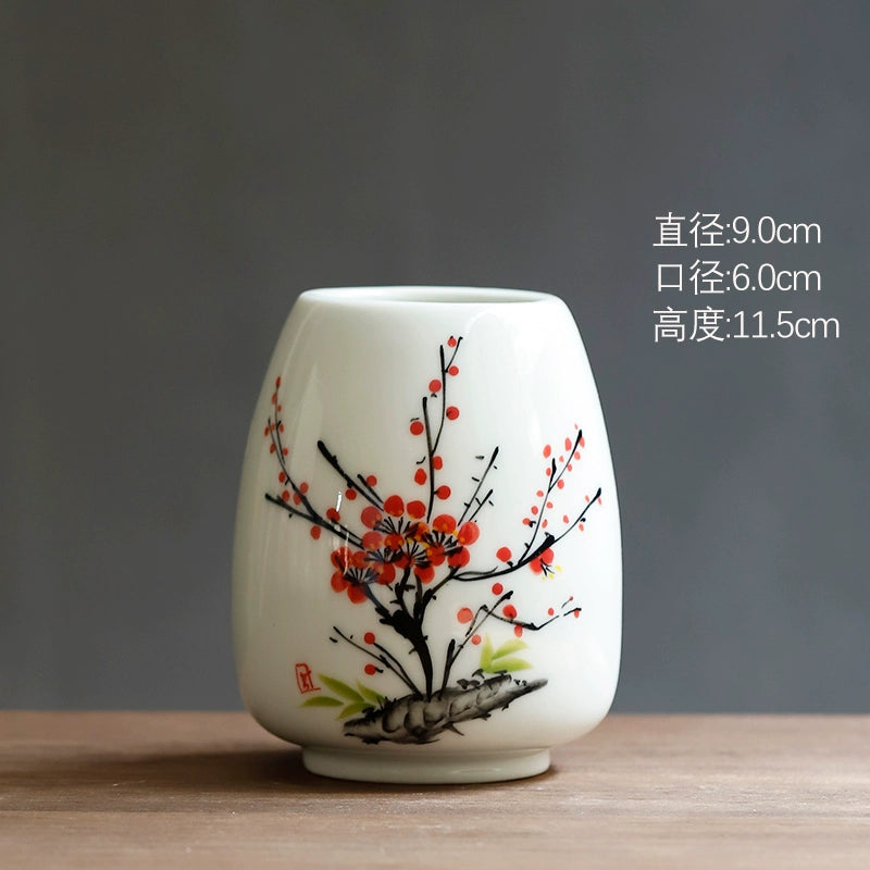 Chinese Hand Painted Ceramic Flower Vase