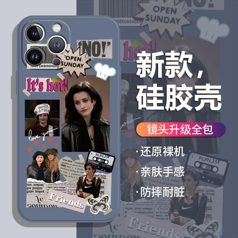 Retro Friends TV show quotes silicone phone case