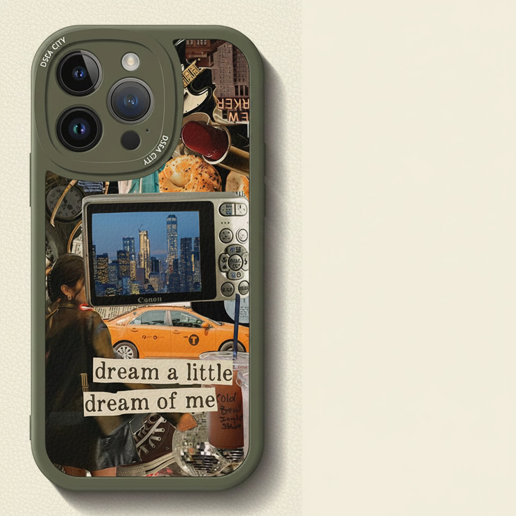 New American-style creative retro patchwork premium full-coverage shockproof phone case