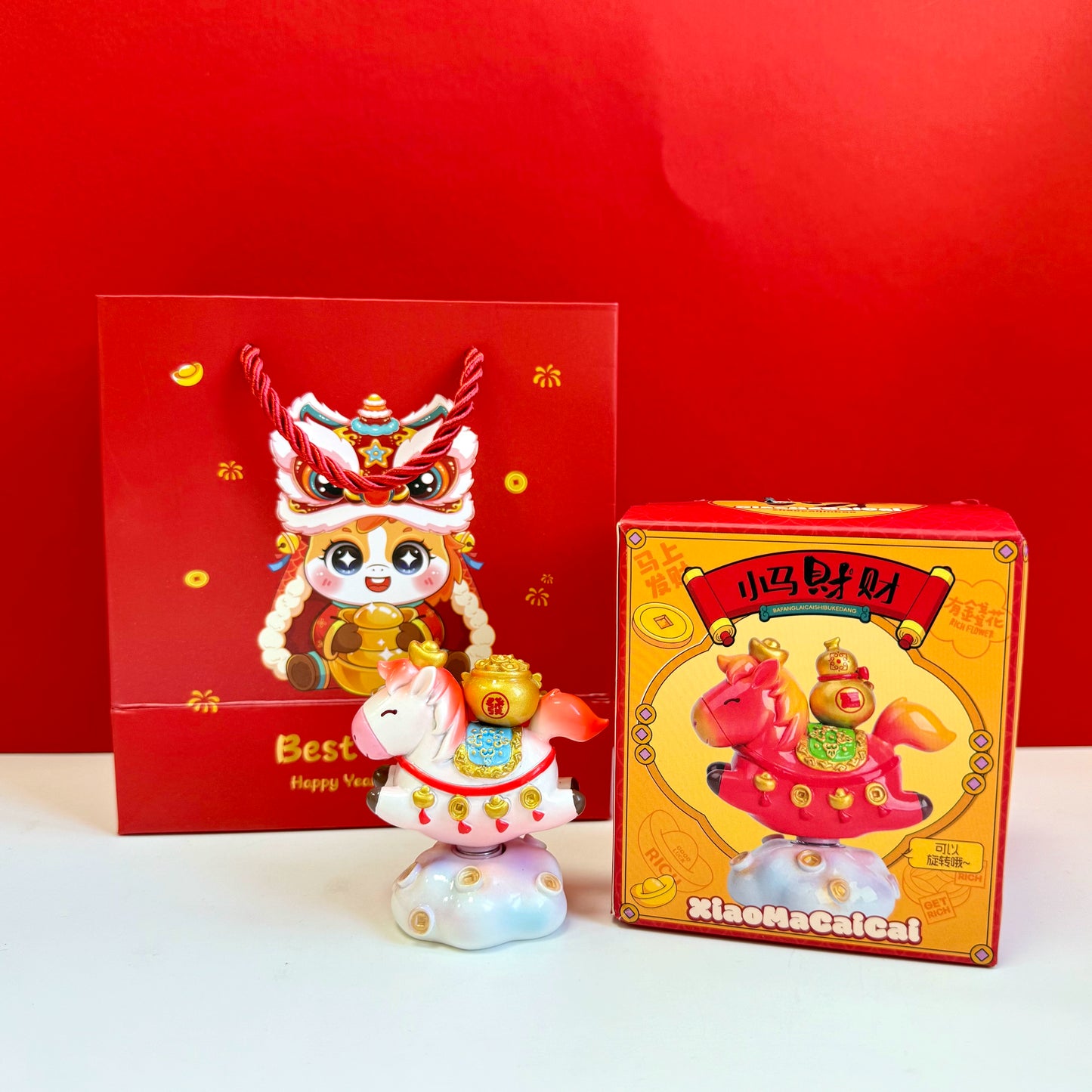 2026 Year of the Horse Decorative Lucky Pony Figurine – New Year Gift