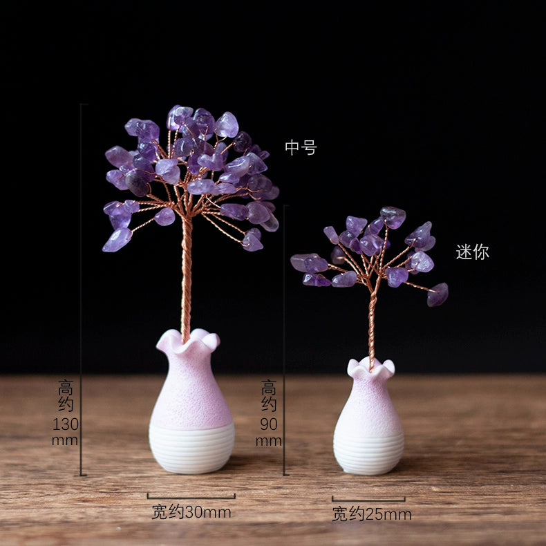 Mini Natural Amethyst Tree Wealth Tree Decoration