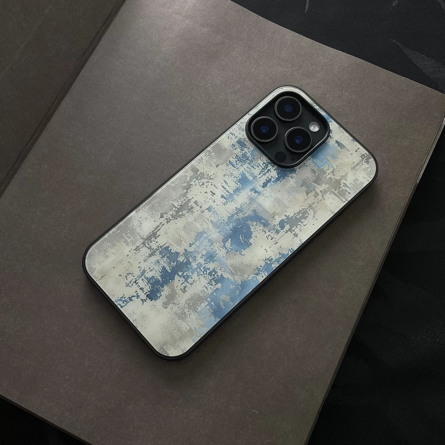 Blue non-slip full-coverage glass original design premium phone case