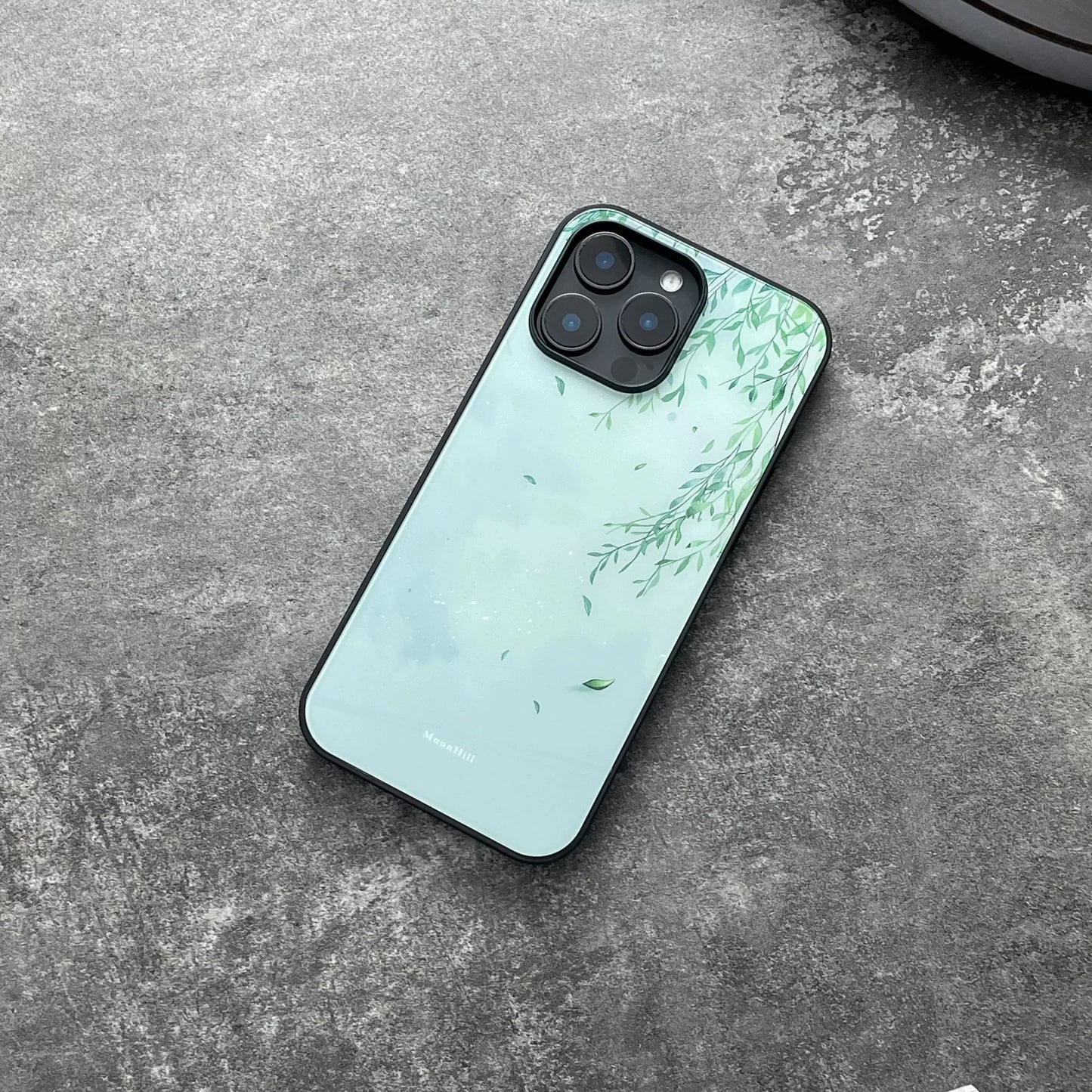 Willow Tree Artistic Non-slip Full-coverage Glass Premium Phone Case