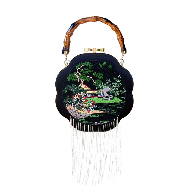 Chinese original antique spring color flow mouth gold bag