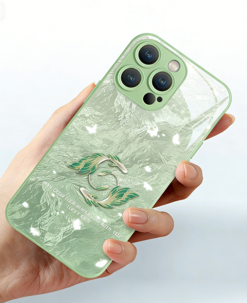 Glacier Pisces Wind and Tide Sound Glass Phone Case