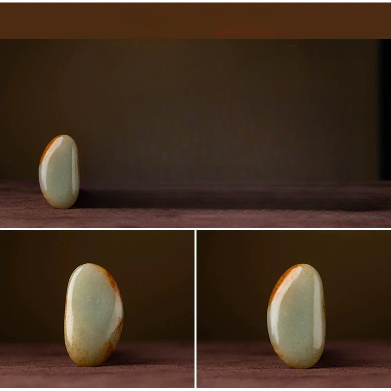 Natural Hetian Jade Keychain