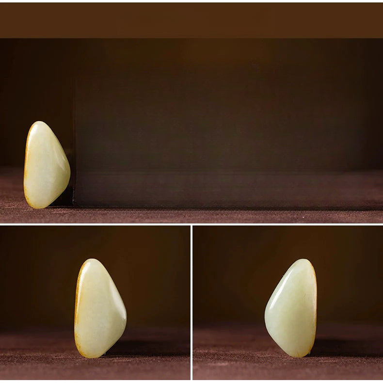 Natural Hetian Jade Keychain