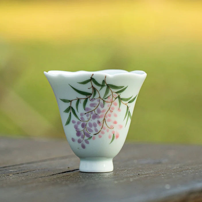 Hand-Painted Floral Teacup