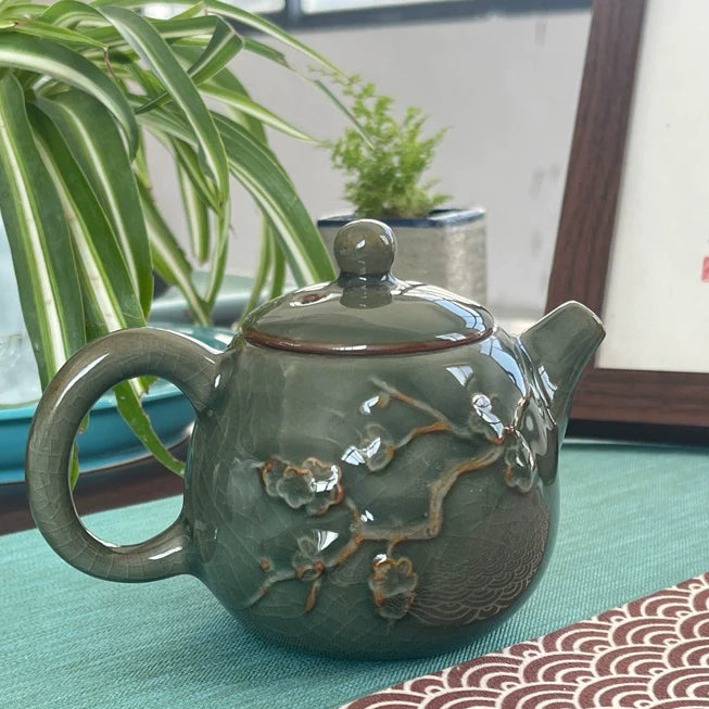 Ru Kiln Teapot Home Retro Ceramic Teapot