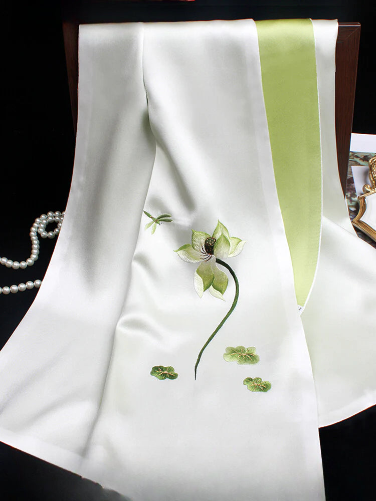Suzhou embroidery hand-embroidered silk scarf