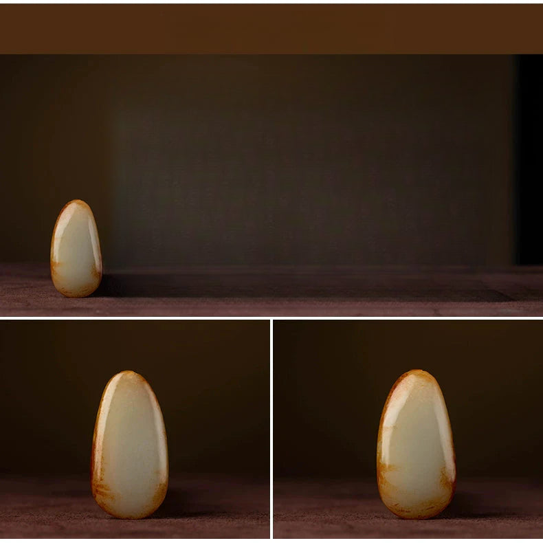 Natural Hetian Jade Keychain