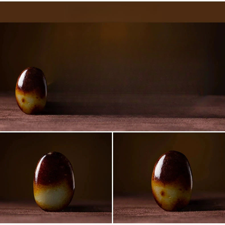 Natural Hetian Jade Keychain