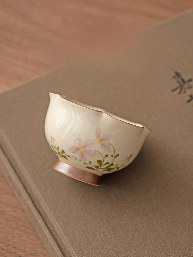 Wood Ash Glazed Daisy Teacup