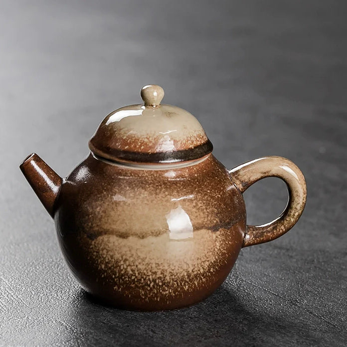 Ru Kiln Teapot Home Retro Ceramic Teapot