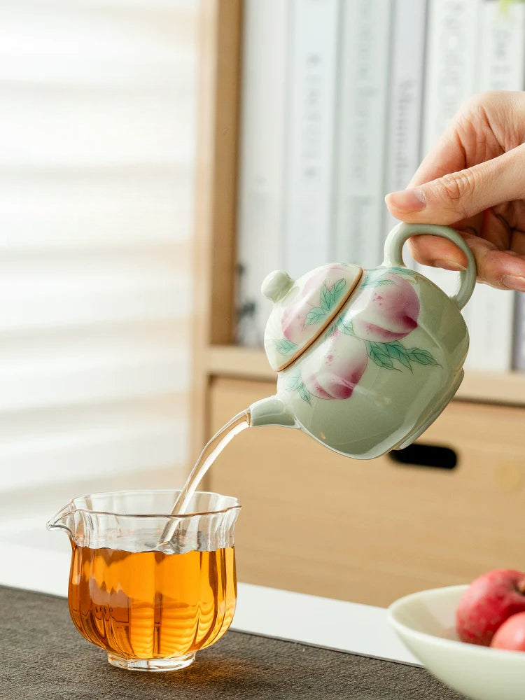 Ru Peach Bafang Home New Chinese Tea Ceramic Tea Kung Fu Tea Set