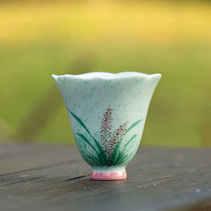 Hand-Painted Floral Teacup