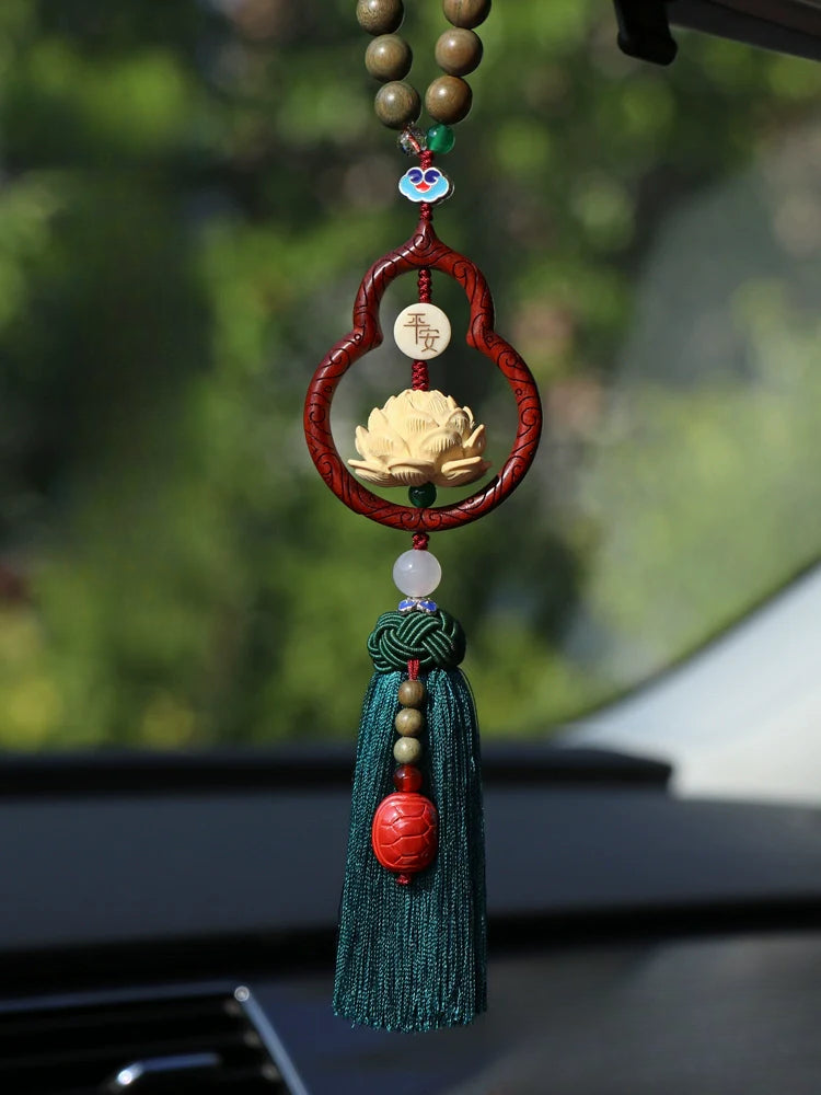 Red Cinnabar Lucky Gourd Pendant