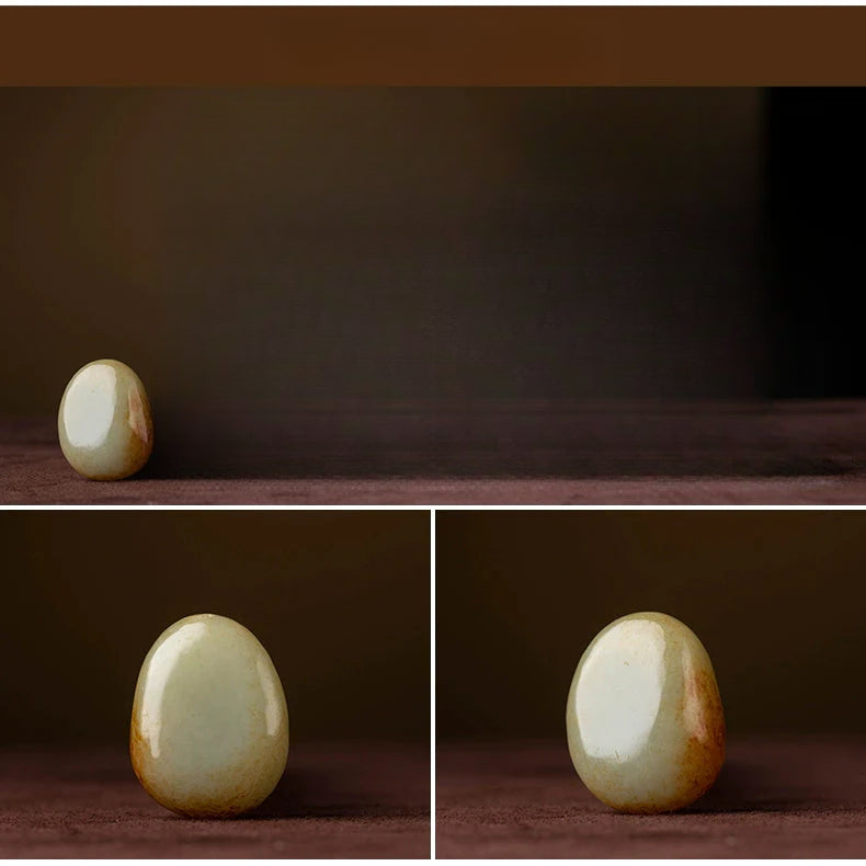 Natural Hetian Jade Keychain