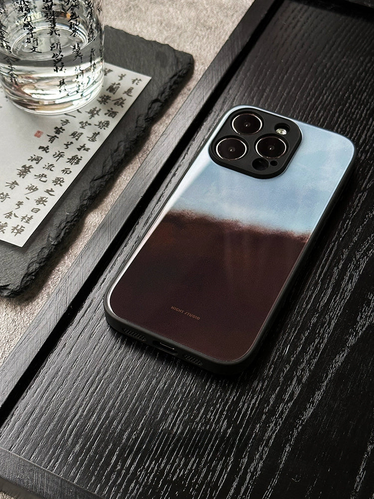 Night Studio Brown and White Protective Phone Case