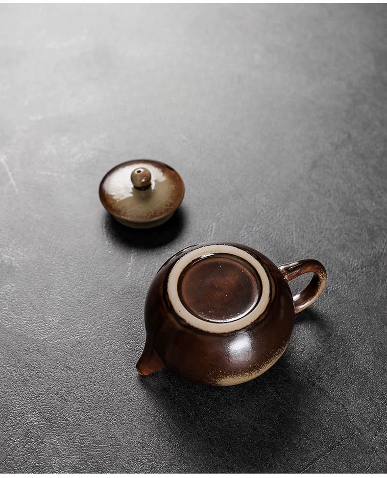 Ru Kiln Teapot Home Retro Ceramic Teapot