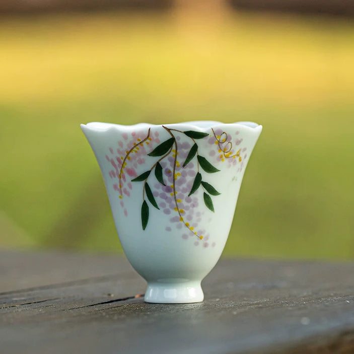 Hand-Painted Floral Teacup