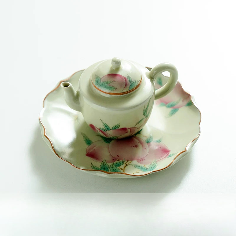 Ru Peach Bafang Home New Chinese Tea Ceramic Tea Kung Fu Tea Set