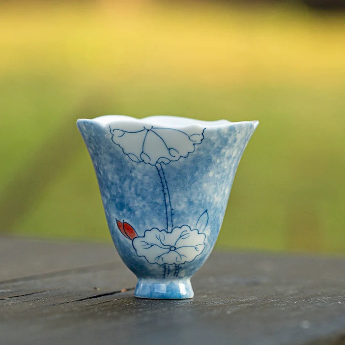 Hand-Painted Floral Teacup