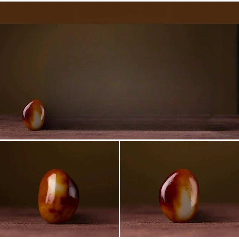 Natural Hetian Jade Keychain
