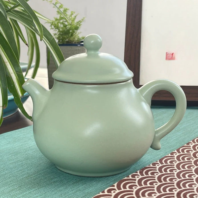 Ru Kiln Teapot Home Retro Ceramic Teapot