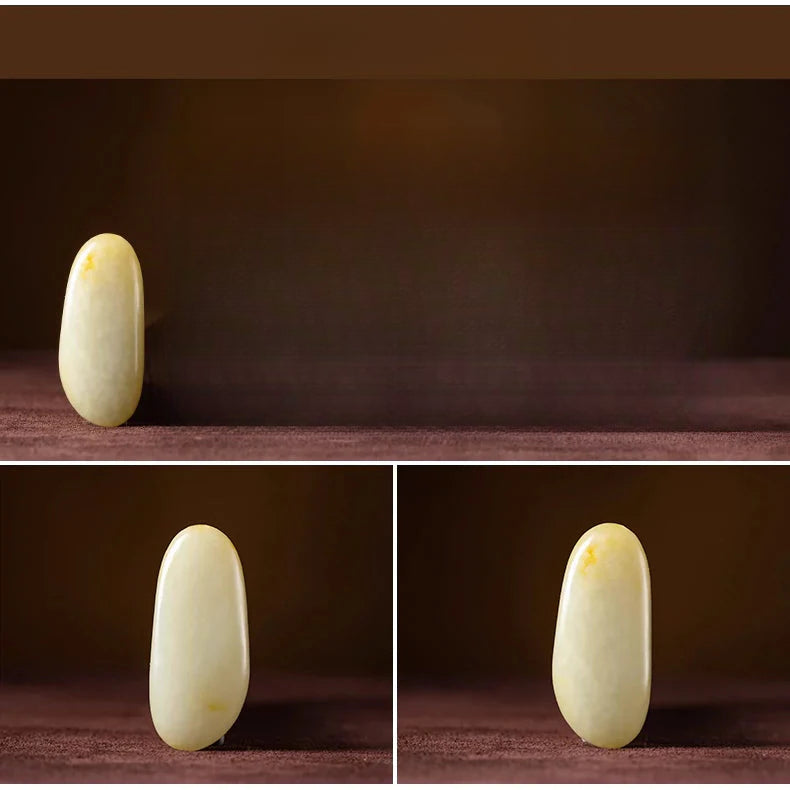 Natural Hetian Jade Keychain
