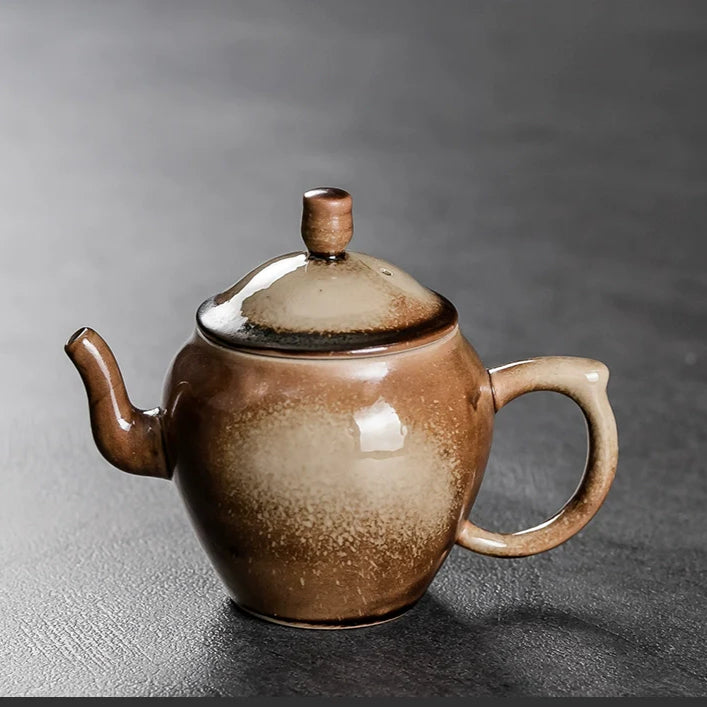 Ru Kiln Teapot Home Retro Ceramic Teapot