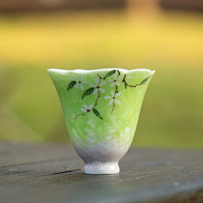 Hand-Painted Floral Teacup