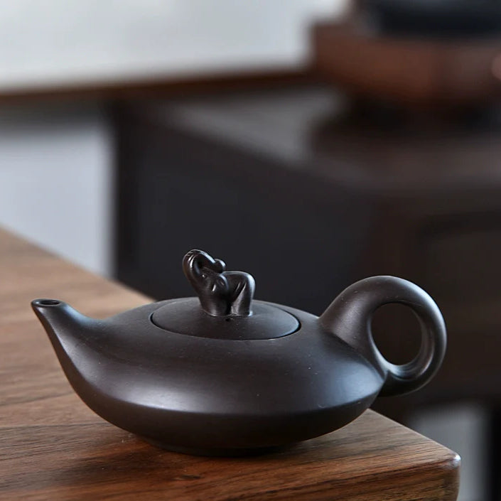 Ru Kiln Teapot Home Retro Ceramic Teapot