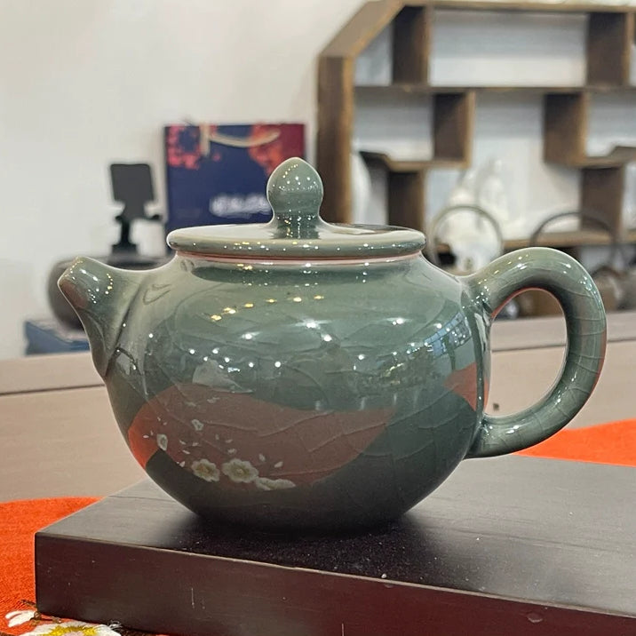 Ru Kiln Teapot Home Retro Ceramic Teapot