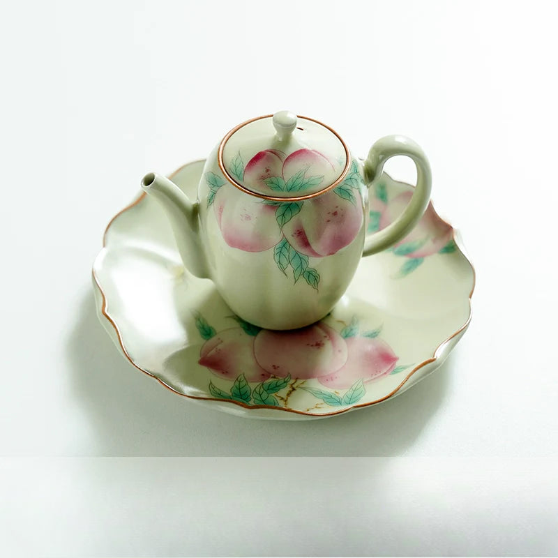 Ru Peach Bafang Home New Chinese Tea Ceramic Tea Kung Fu Tea Set