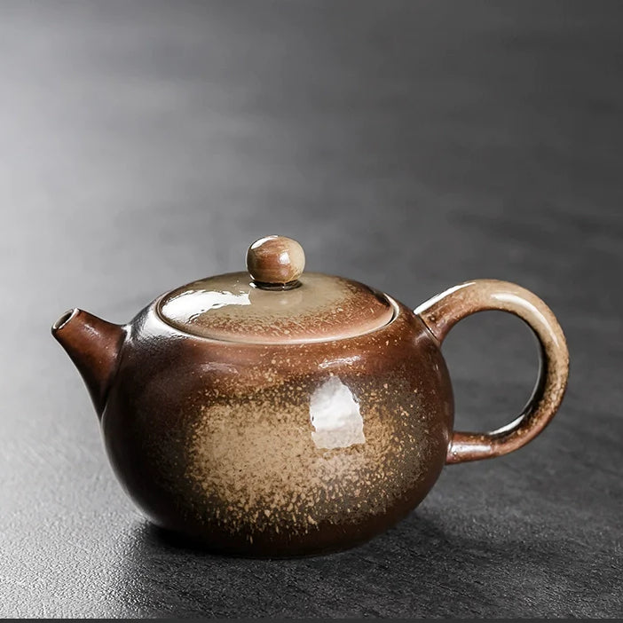 Ru Kiln Teapot Home Retro Ceramic Teapot