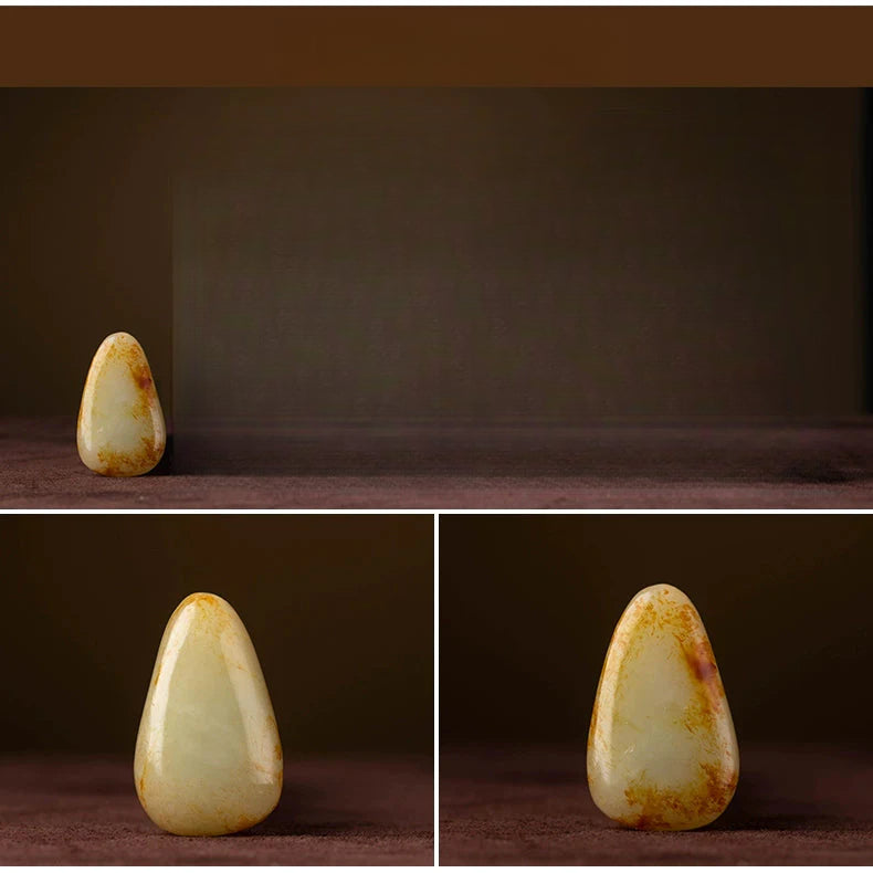 Natural Hetian Jade Keychain