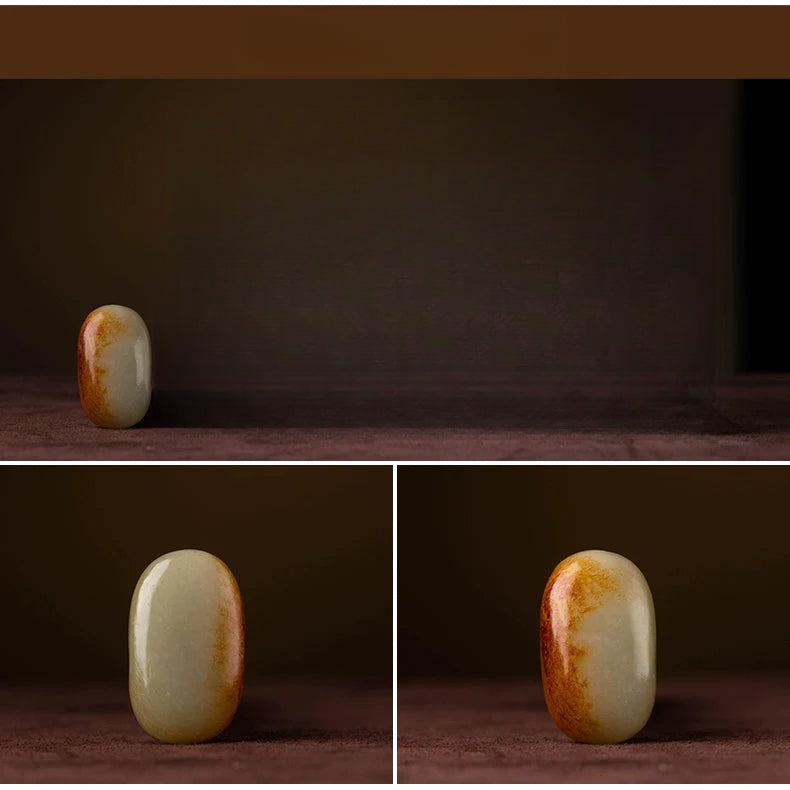Natural Hetian Jade Keychain
