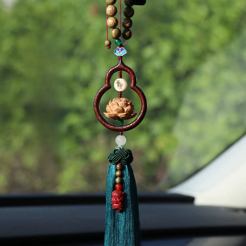 Red Cinnabar Lucky Gourd Pendant