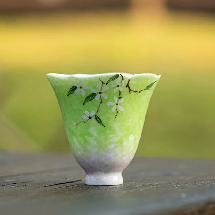Hand-Painted Floral Teacup