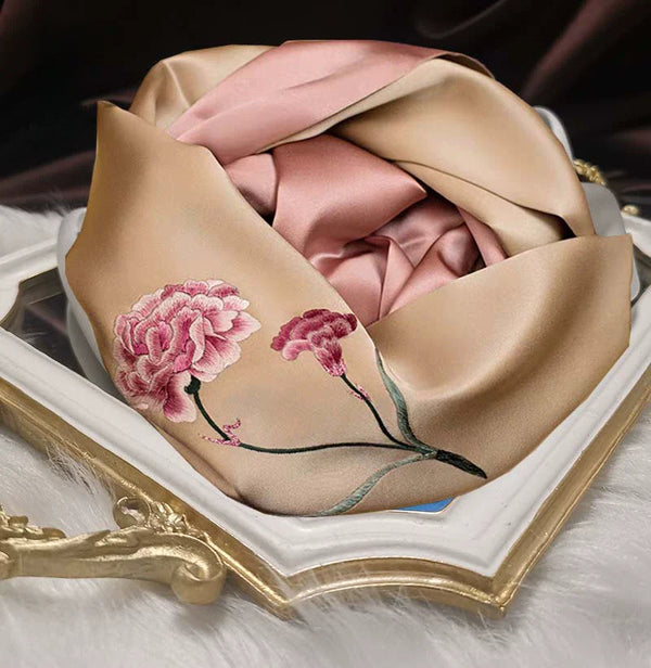 A peony silk scarf