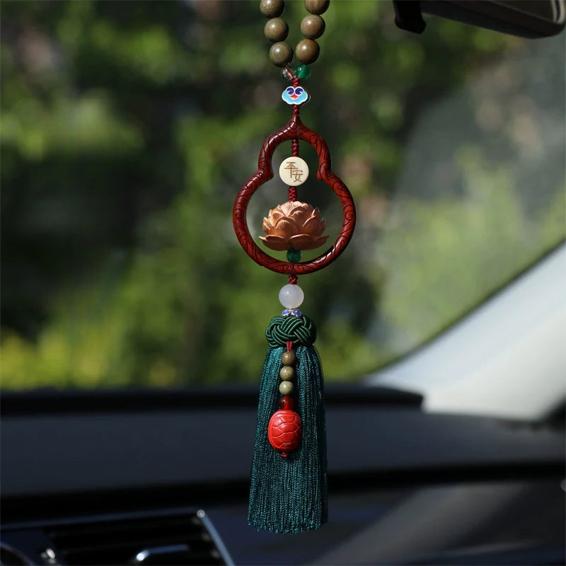 Red Cinnabar Lucky Gourd Pendant