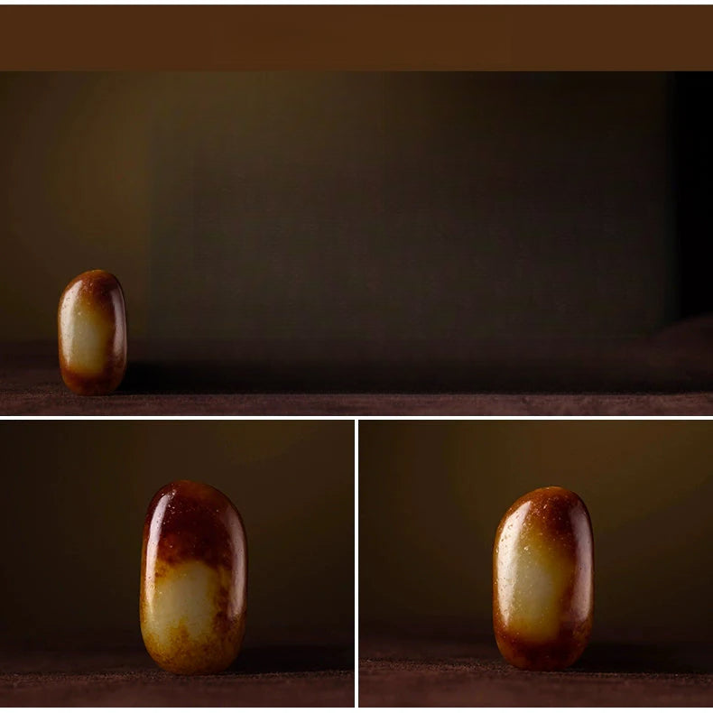 Natural Hetian Jade Keychain