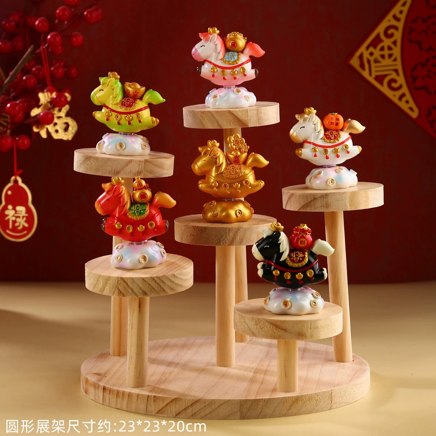 2026 Year of the Horse Decorative Lucky Pony Figurine – New Year Gift