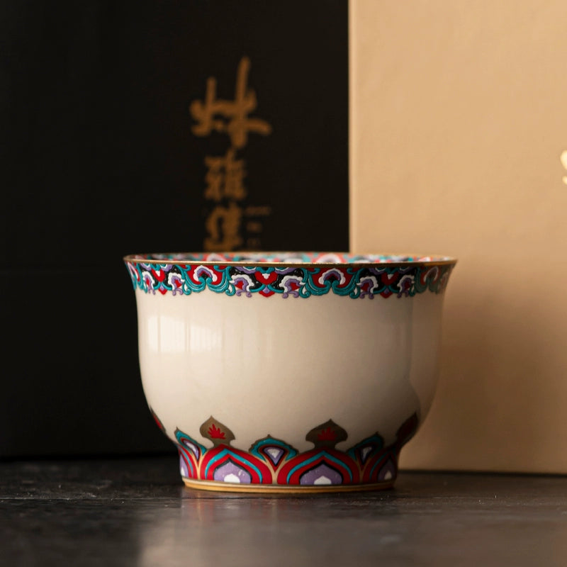 Dunhuang Murals Teacup with Gilded Accents