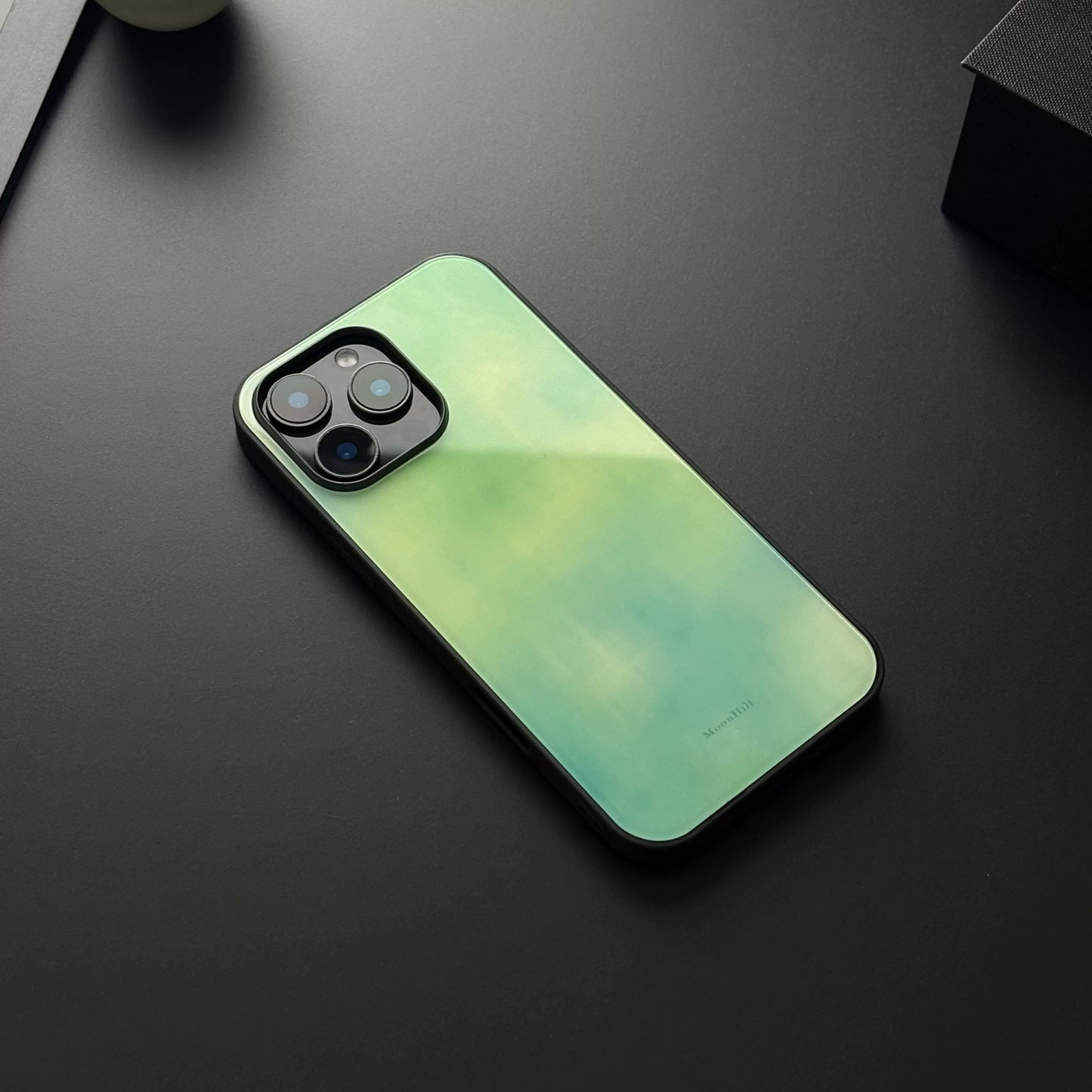 Light green non-slip full-coverage glass original premium phone case