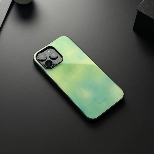 Light green non-slip full-coverage glass original premium phone case