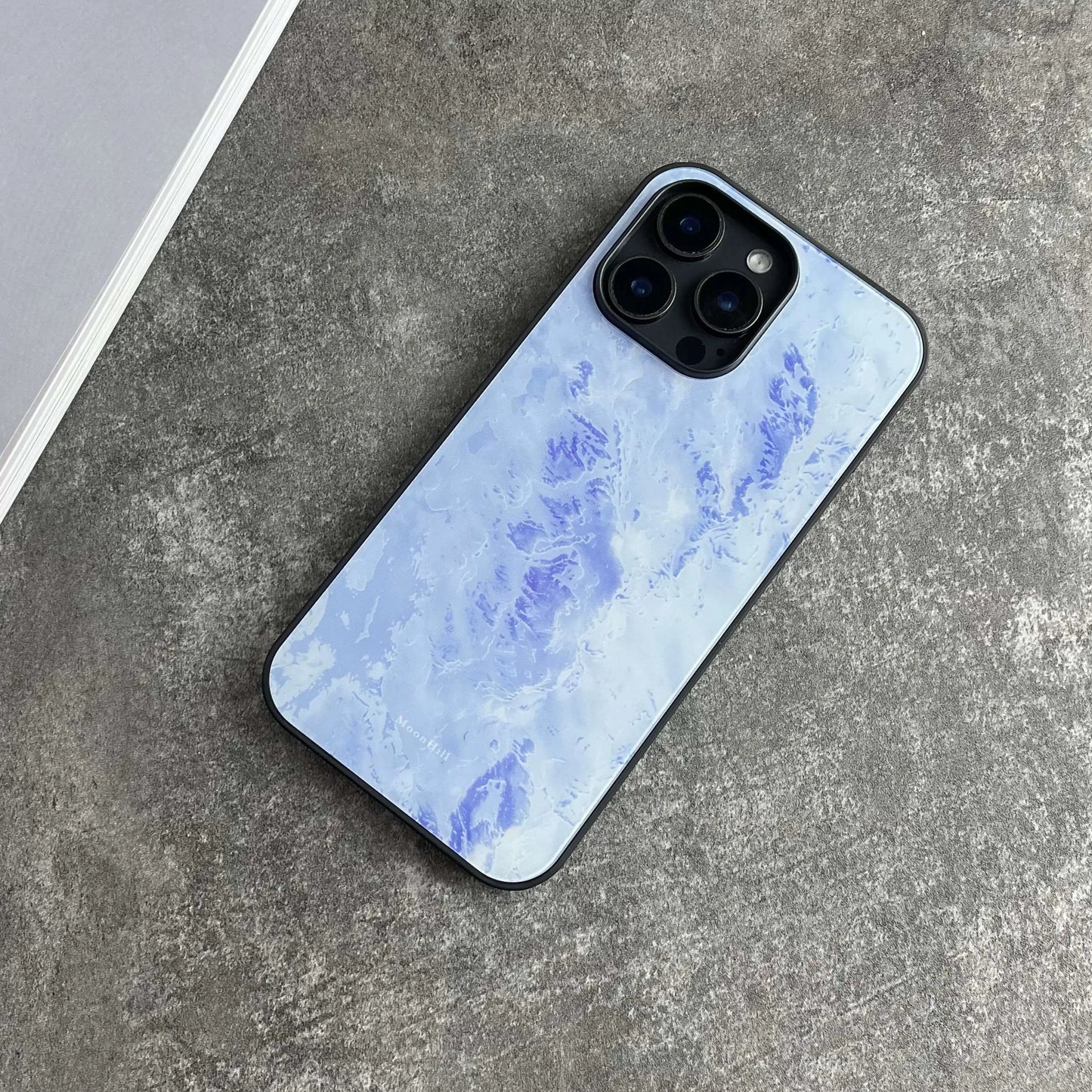 Snowy mountain anti-slip glass premium phone case