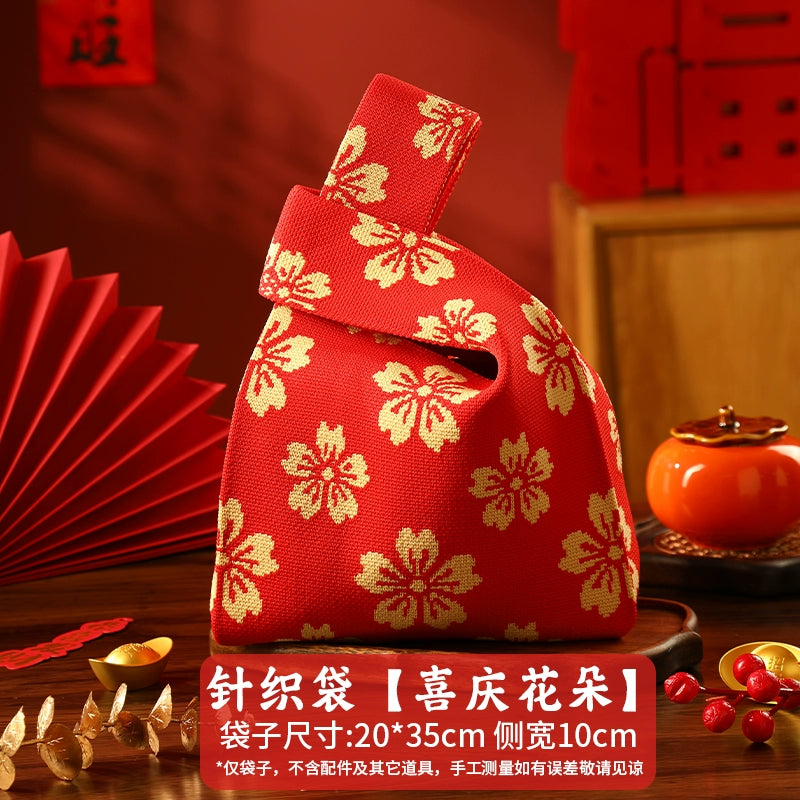 2026 New Year’s Day & Spring Festival Year of the Horse Knitted Tote Bag