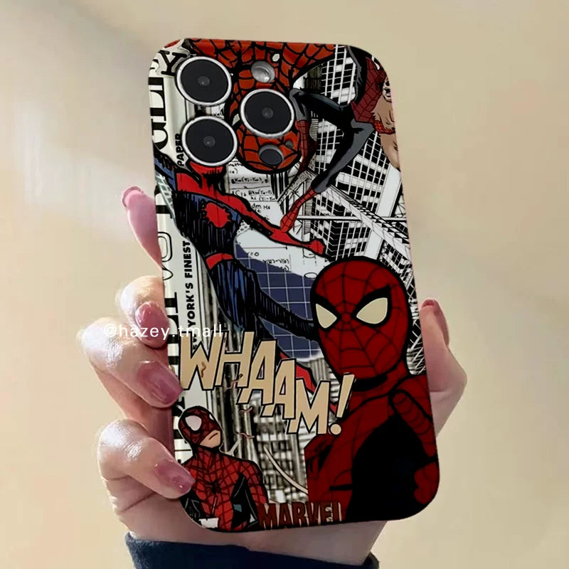 American retro hazey super spider-man film cartoon soft case phone case